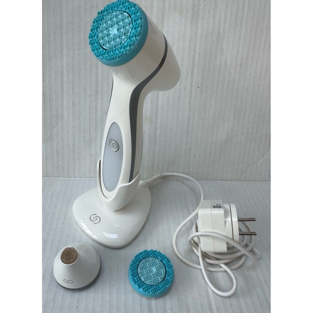 NU SKIN ageLOC LumiSpa Facial Cleansing Device Normal + Firm Accent Eyes Head